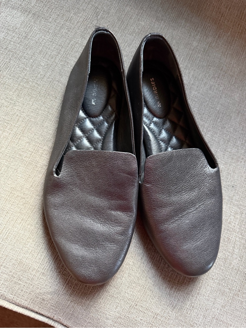 Classic black leather birdies flats size 8